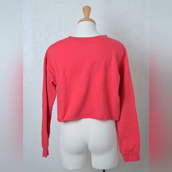 Freeze | Red & yellow preppy cropped womens sweater "dear Sunday" - Picture 2 of 9
